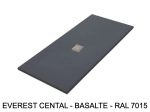 Receveur de douche, bonde centrale, haut de gamme, Largeur 75 à 200 X 75 à 100 cm, résine pleine masse anti glissante PN24, 10 couleurs, Garantie 5 ans, Livraison rapide et offerte